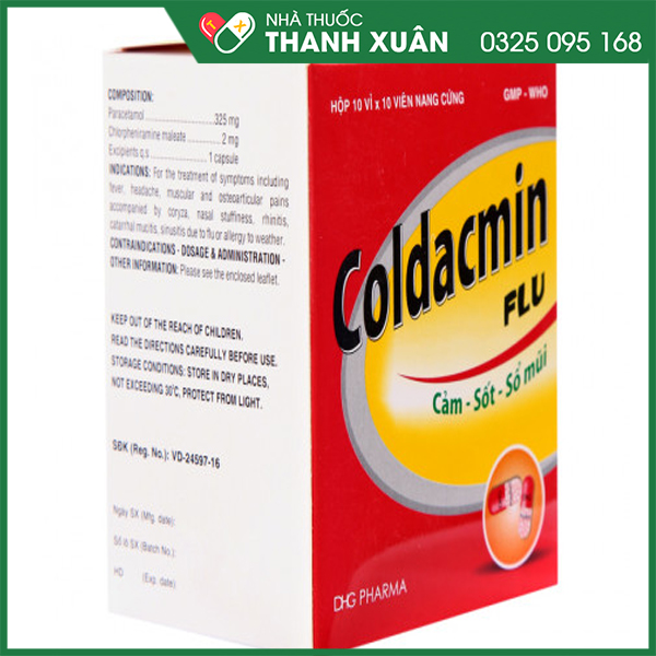 Coldacmin Flu trị cảm cúm, sốt, sổ mũi